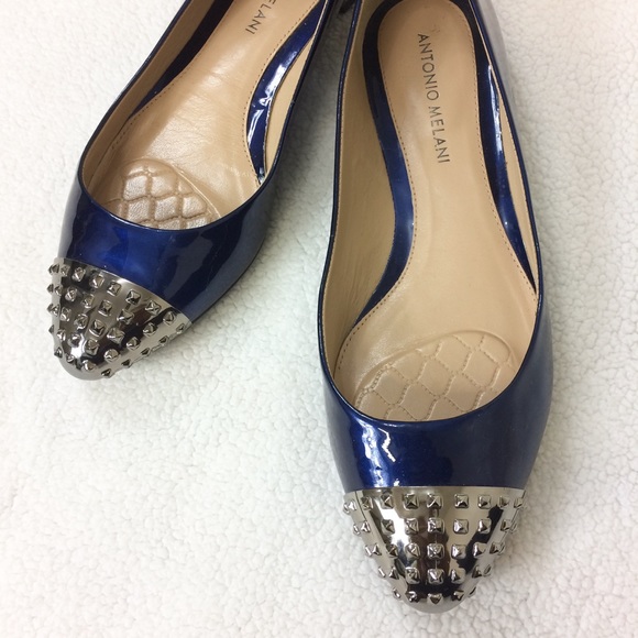 ANTONIO MELANI Shoes - 🔸ANTONIO MELANI Blue Flat w/Silver Stud Cap Toe